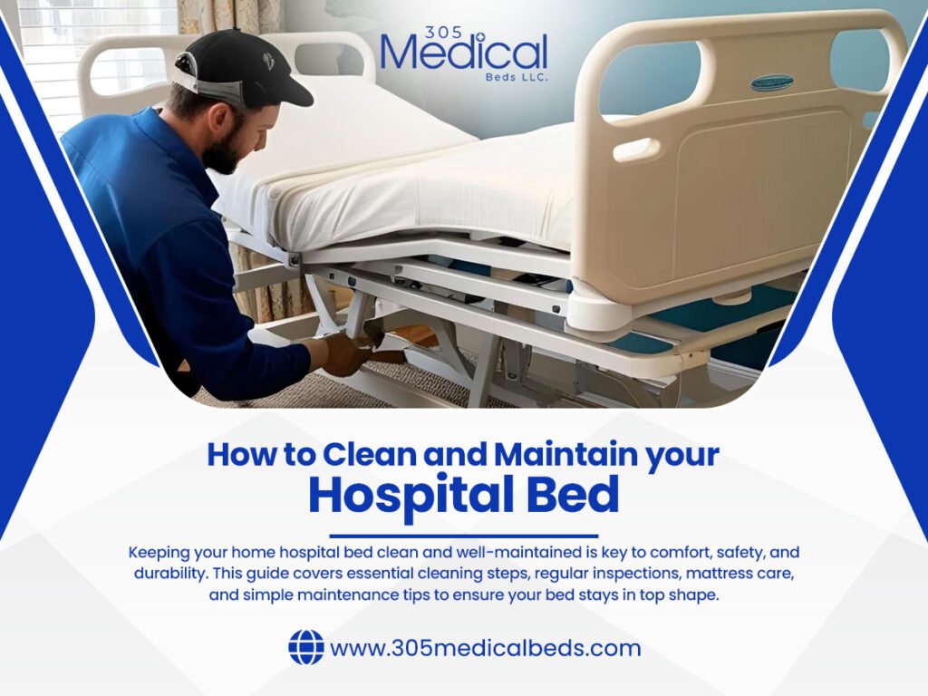 clean and maintain hospital bed