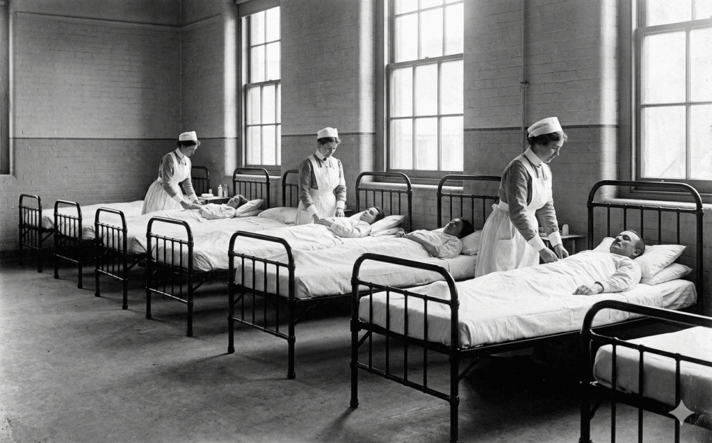 Story of hospital bed technology evolution from wooden frames 1900s